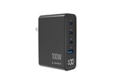 Mobil - Adaptere og ladere - Gembird 4-port 100 W GaN USB fast charger - TA-UC-1A3C-PD100-01-BK
