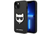 Mobil - Deksel og etui - Karl Lagerfeld Saffiano Choupette Head Patch Case for iPhone 14 Plus - Black - 3666339076962