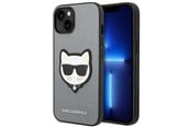 Mobil - Deksel og etui - Karl Lagerfeld Saffiano Choupette Head Patch case for iPhone 14 - silver - 3666339076993