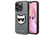 Mobil - Deksel og etui - Karl Lagerfeld Saffiano Choupette Head Patch case for iPhone 14 Pro - silver - 3666339077013