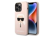 Mobil - Deksel og etui - Karl Lagerfeld KLHMP14LSLKHLP iPhone 14 Pro 6.1 "hardcase light pink / light pink Silicone Karl`s Head Magsafe - 3666339078058