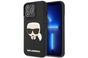 Mobil - Deksel og etui - Karl Lagerfeld KLHCP14LKH3DBK iPhone 14 Pro 6.1 "black / black hardcase 3D Rubber Karl`s Head - 3666339086466