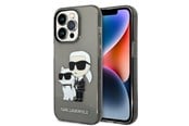 Mobil - Deksel og etui - Karl Lagerfeld Glitter Karl&Choupette case for iPhone 14 Pro Max - black - 3666339087234
