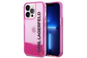 Mobil - Deksel og etui - Karl Lagerfeld Liquid Glitter Elong Case for iPhone 14 Pro - Pink - 3666339091606