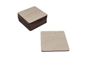 Treleker - Playwood Plywood Square Coasters 12 pieces - SL091