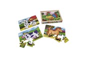 Puslespill - Playwood Four Wooden Jigsaw Puzzles in a Box - 12 Pieces Tre - RS195