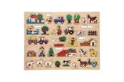 Puslespill - Playwood Wooden Knob Puzzle Farm Extra Large - 32 pcs. Tre - RS194A