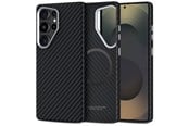 Mobil - Deksel og etui - Tech-Protect  Ion Carbon MagSafe Case for Samsung Galaxy S25 Ultra - Black - 5906302368372