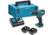 Skru/Bormaskin - Makita DHP490RTJ Cordless impact drill 18V BL 13mm 65 Nm 2x5.0Ah DC18RC Makpac2 - DHP490RTJ