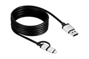 USB - Just Mobile JustMobile AluCable Duo USB cable 1.5m - DC-169