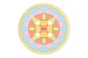Puslespill - Classic World Wooden Mandala Puzzle Flower Tre - 20261