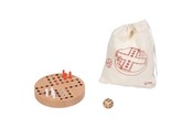 Brettspill & Puslespill - Goki Wooden Ludo Game in Cotton Storage Bag - 56294