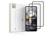 Mobil - Beskyttelsesglass - Tech-Protect Glass Fit+ 2-pack Tempered Glass for Motorola Moto G56 5G - Black - 5906302368969