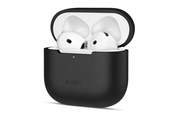 Mobil - Deksel og etui - Tech-Protect Silicone Case for Apple AirPods 4 - Black - 5906302370115