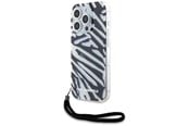 Mobil - Deksel og etui - Karl Lagerfeld IML Zebra Pattern & Cord case for iPhone 15 Pro - black - 3666339287283