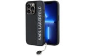 Mobil - Deksel og etui - Karl Lagerfeld Saffiano Rhinestones & Charm case for iPhone 15 Pro Max - black - 3666339257996