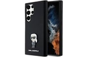 Mobil - Deksel og etui - Karl Lagerfeld Silicone Ikonik Metal Pin case for Samsung Galaxy S24 Ultra - black - 3666339259259