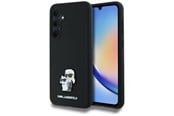 Mobil - Deksel og etui - Karl Lagerfeld Silicone Karl&Choupette Metal Pin case for Samsung Galaxy A35 - black - 3666339259525