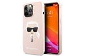 Mobil - Deksel og etui - Karl Lagerfeld Silicone Karl`s Head Case for iPhone 13 Pro Max 6.7" - Light Pink - 3666339027766