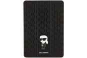 Nettbrett - Deksler og etui - Karl Lagerfeld Saffiano Monogram Ikonik Case for iPad 10.2" 2019 (7th gen.) Folio Magnet Allover Cover - Black - 3666339119119