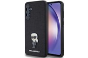 Mobil - Deksel og etui - Karl Lagerfeld Fixed Glitter Ikonik Logo Metal Pin case for Samsung Galaxy A55 - black - 3666339259495