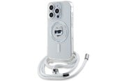 Mobil - Deksel og etui - Karl Lagerfeld IML Choupette Head & Cord MagSafe case for iPhone 15 Pro - transparent - 3666339287146