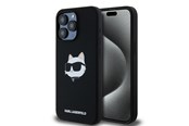 Mobil - Deksel og etui - Karl Lagerfeld Silicone Choupette Head MagSafe case for iPhone 15 Pro - black - 3666339257286