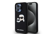 Mobil - Deksel og etui - Karl Lagerfeld Silicone Karl&Choupette MagSafe case for iPhone 15 Pro - black - 3666339256722