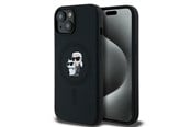 Mobil - Deksel og etui - Karl Lagerfeld Silicone Karl&Choupette MagSafe case for iPhone 15 Plus / 14 Plus - black - 3666339254056