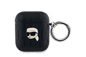 Mobil - Andre tilbehør - Karl Lagerfeld Monogram Karl Head case for AirPods 1 / 2 - black - 3666339283636