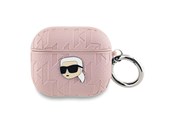 Mobil - Andre tilbehør - Karl Lagerfeld Monogram Karl Head case for AirPods 3 - pink - 3666339283773