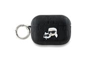 Mobil - Andre tilbehør - Karl Lagerfeld Monogram Karl & Choupette Head Case for AirPods Pro 2 - Black - 3666339283582