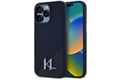 Mobil - Deksel og etui - Karl Lagerfeld Silicone Shadow Metal Initial MagSafe Case for iPhone 15 Pro Black - 3666339252946