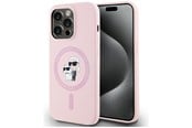 Mobil - Deksel og etui - Karl Lagerfeld Silicone Karl&Choupette MagSafe Case for iPhone 14 Pro Max - Pink - 3666339254452