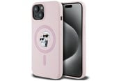Mobil - Deksel og etui - Karl Lagerfeld Silicone Karl&Choupette MagSafe iPhone 15 Plus Case - Pink - 3666339254476