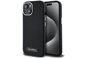 Mobil - Deksel og etui - Karl Lagerfeld FW Metal Plate MagSafe iPhone 15 Case - Black - 3666339254889