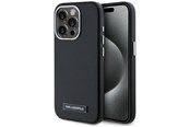 Mobil - Deksel og etui - Karl Lagerfeld FW Metal Plate MagSafe iPhone 15 Pro Case - Black - 3666339254902
