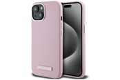 Mobil - Deksel og etui - Karl Lagerfeld FW Metal Plate MagSafe iPhone 15 Case - Pink - 3666339255305