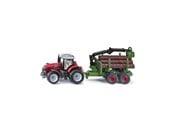 Leketøysbil - SIKU Massey Ferguson With Forestry Trailer - 1134