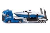 Leketøysbil - SIKU 1:87 Volvo Truck With Boat - 1757