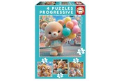 Puslespill - Educa 12-16-20-25 Teddy Bears In Park - 20500