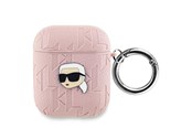 Mobil - Andre tilbehør - Karl Lagerfeld Monogram Karl Head case for AirPods 1 / 2 - pink - 3666339283759