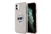 Mobil - Deksel og etui - Karl Lagerfeld IML Choupette Head & Monogram case for iPhone 11 / Xr - pink - 3666339286040