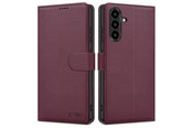 Mobil - Deksel og etui - Tech-Protect Wallet Case for Samsung Galaxy A57 5G - Burgundy - 5906302392162