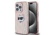 Mobil - Deksel og etui - Karl Lagerfeld IML Choupette Head & Monogram case for iPhone 14 Pro - pink - 3666339286125