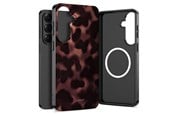 Mobil - Deksel og etui - Tech-Protect Lamano MagSafe Case for Samsung Galaxy A57 5G - Black & Brown - 5906302392193