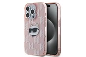 Mobil - Deksel og etui - Karl Lagerfeld IML Choupette Head & Monogram case for iPhone 15 Pro Max - pink - 3666339286170