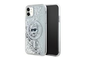 Mobil - Deksel og etui - Karl Lagerfeld Liquid Glitter Choupette Head MagSafe Case for iPhone 11 / Xr - Transparent - 3666339285623
