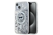 Mobil - Deksel og etui - Karl Lagerfeld Liquid Glitter Choupette Head MagSafe case for iPhone 13 - transparent - 3666339285654