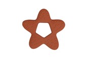 Babyleker - Filibabba Teether - Star natural rubber - rust - FI-PT018